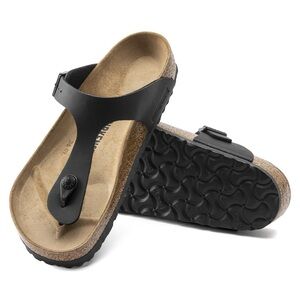 Birkenstock Gizeh Black Leather Sandals
